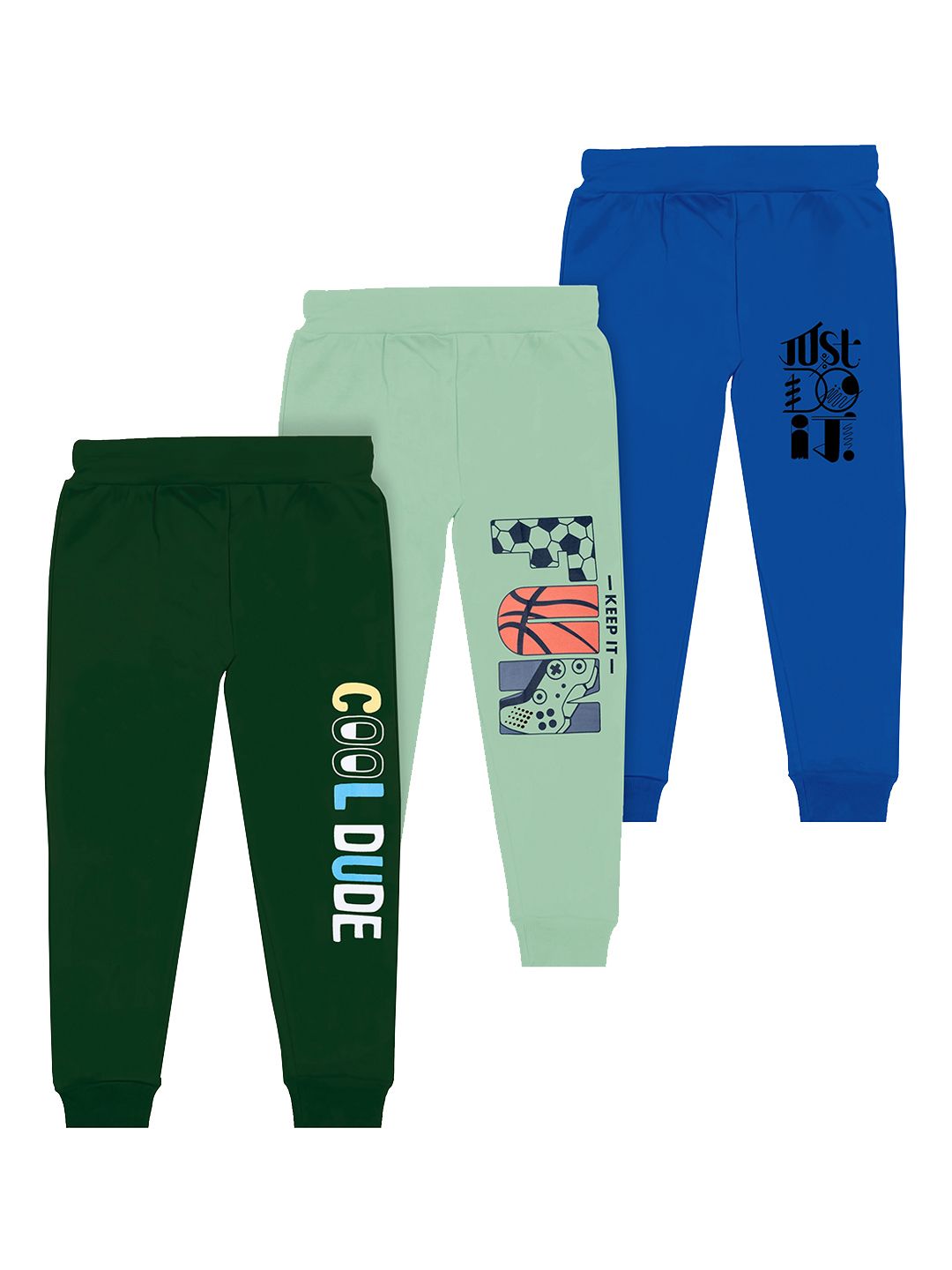 BAESD Boys Pack Of 3 Typography Printed Cotton Mid Rise Joggers-picture-20