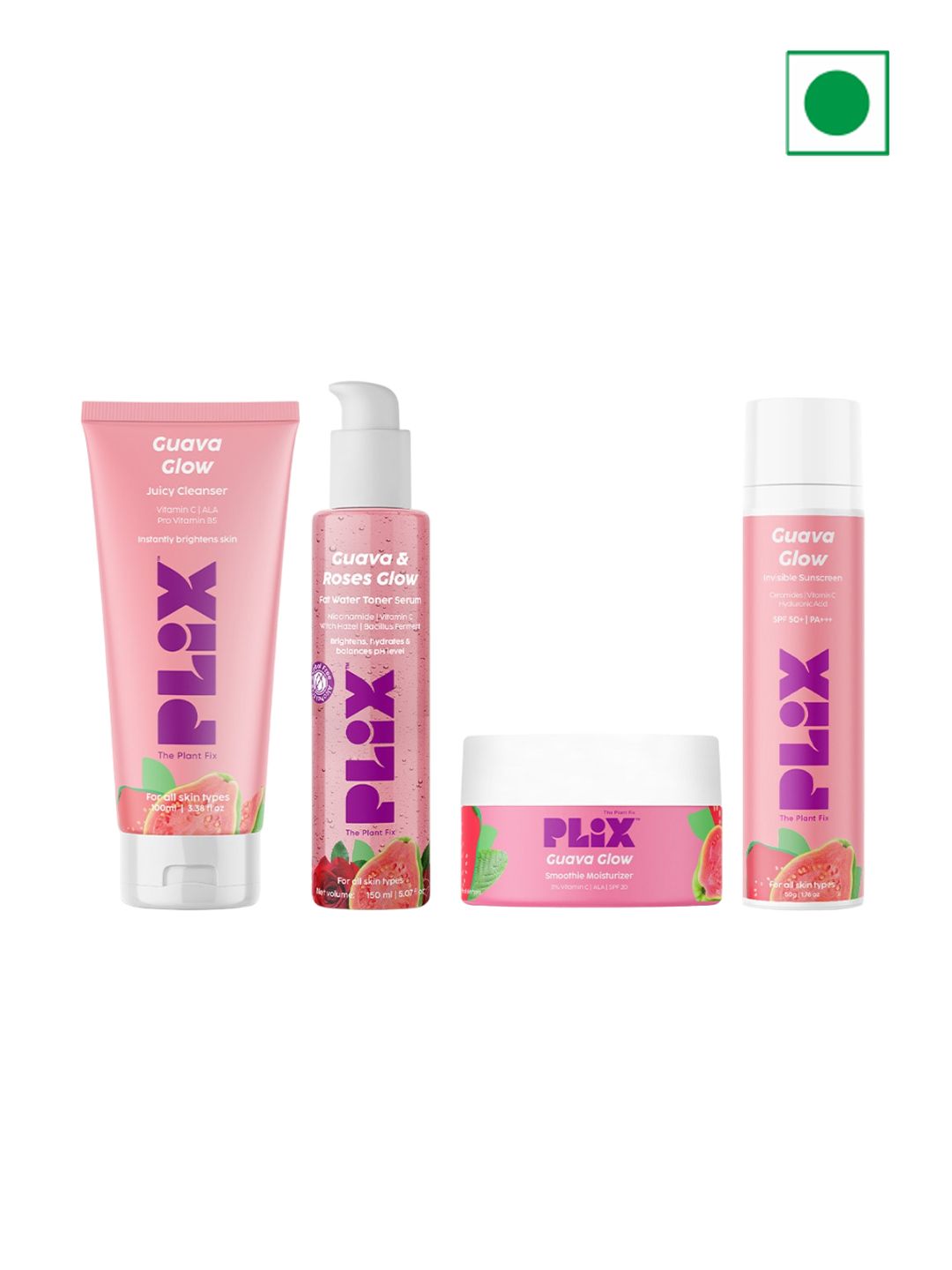 PLIX THE PLANT FIX Guava Glow Cleanser-Toner-Moisturizer & Sunscreen Combo-image-35