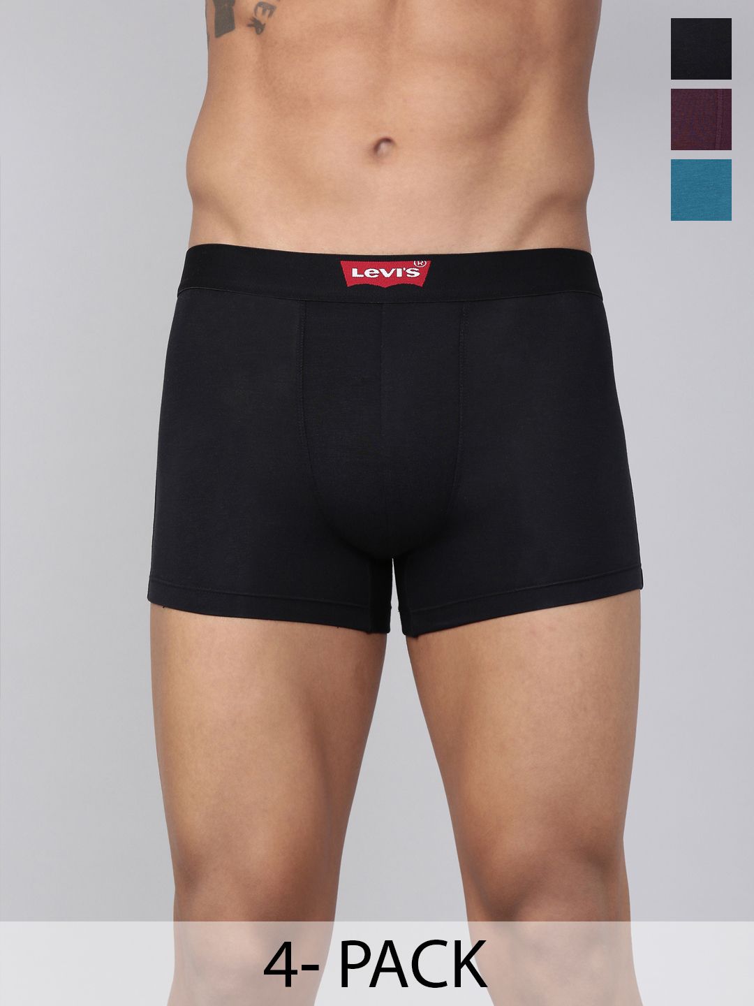 Levis Pack Of 4 Assorted Cotton  Smartskin Technology Trunks STYLE#032-image-40