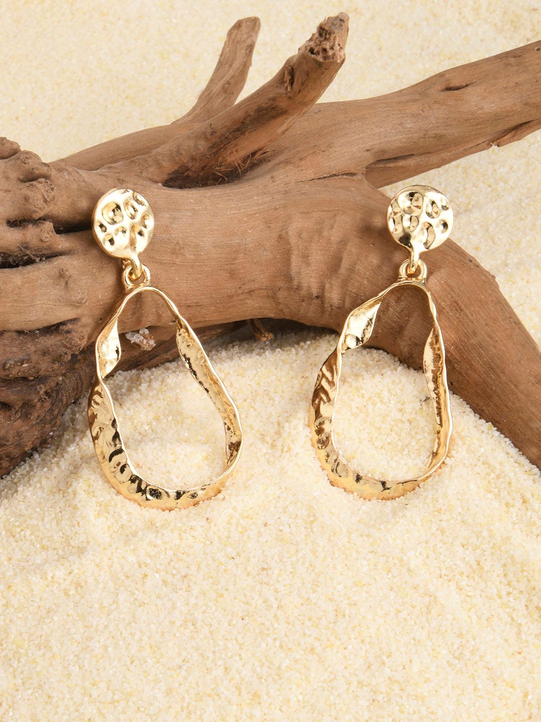 Accessorize Gold-Plated Contemporary Drop Earrings-picture-27