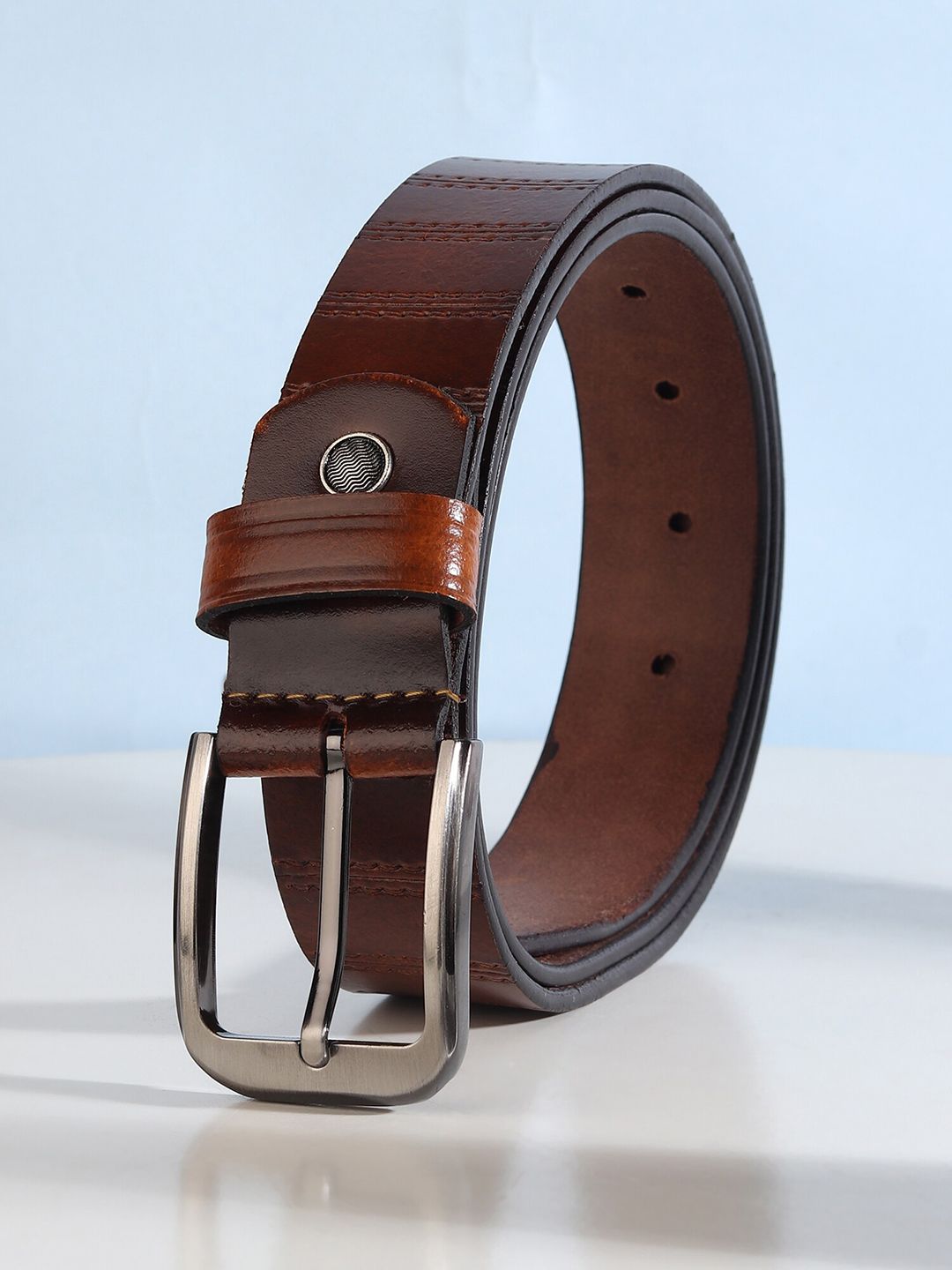 HENEDA Men Textured Leather Belt-picture-52