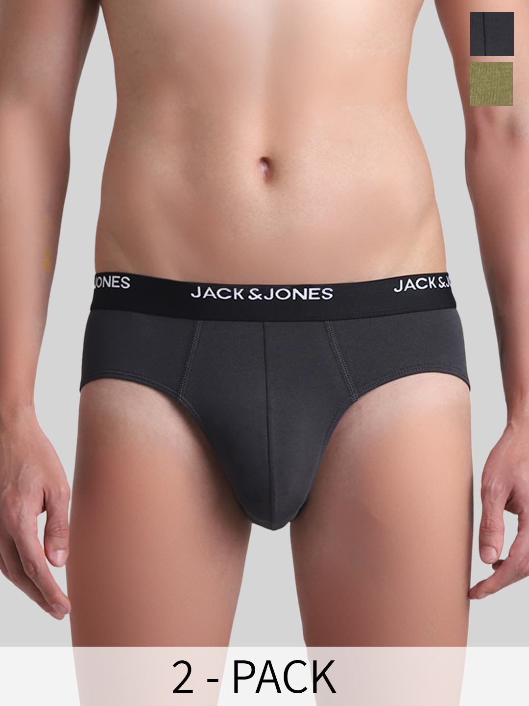 Jack & Jones Asphalt Pack Of 2 Low-Rise Basic Briefs 2542259026-image-23