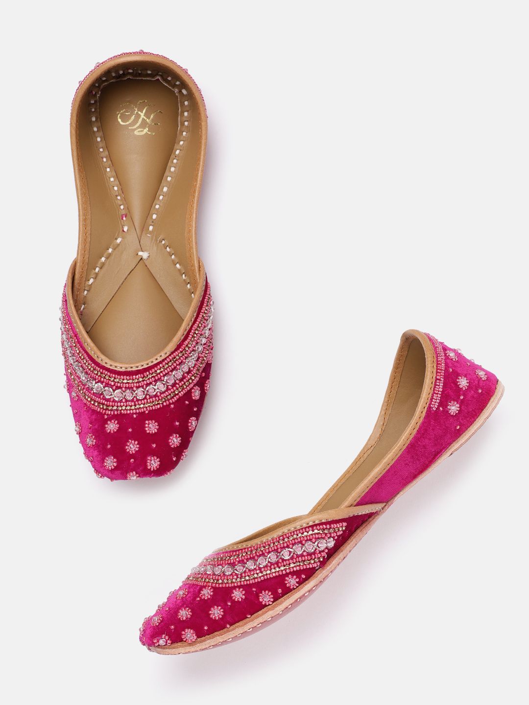 House of Pataudi Women Embellished Ethnic Mojaris-picture-46