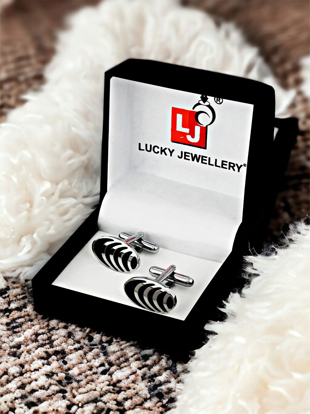 LUCKY JEWELLERY Silver Plated Formal Cuff Shirt Button, Blazer Cufflinks-picture-46