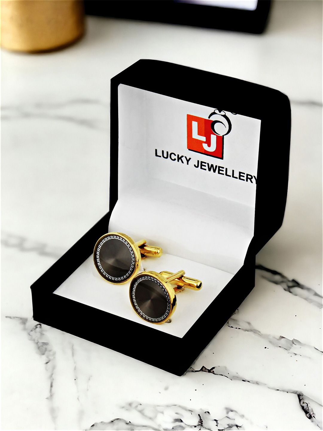 LUCKY JEWELLERY Gold Plated Formal Cuff Shirt Button, Blazer Cufflinks-picture-16
