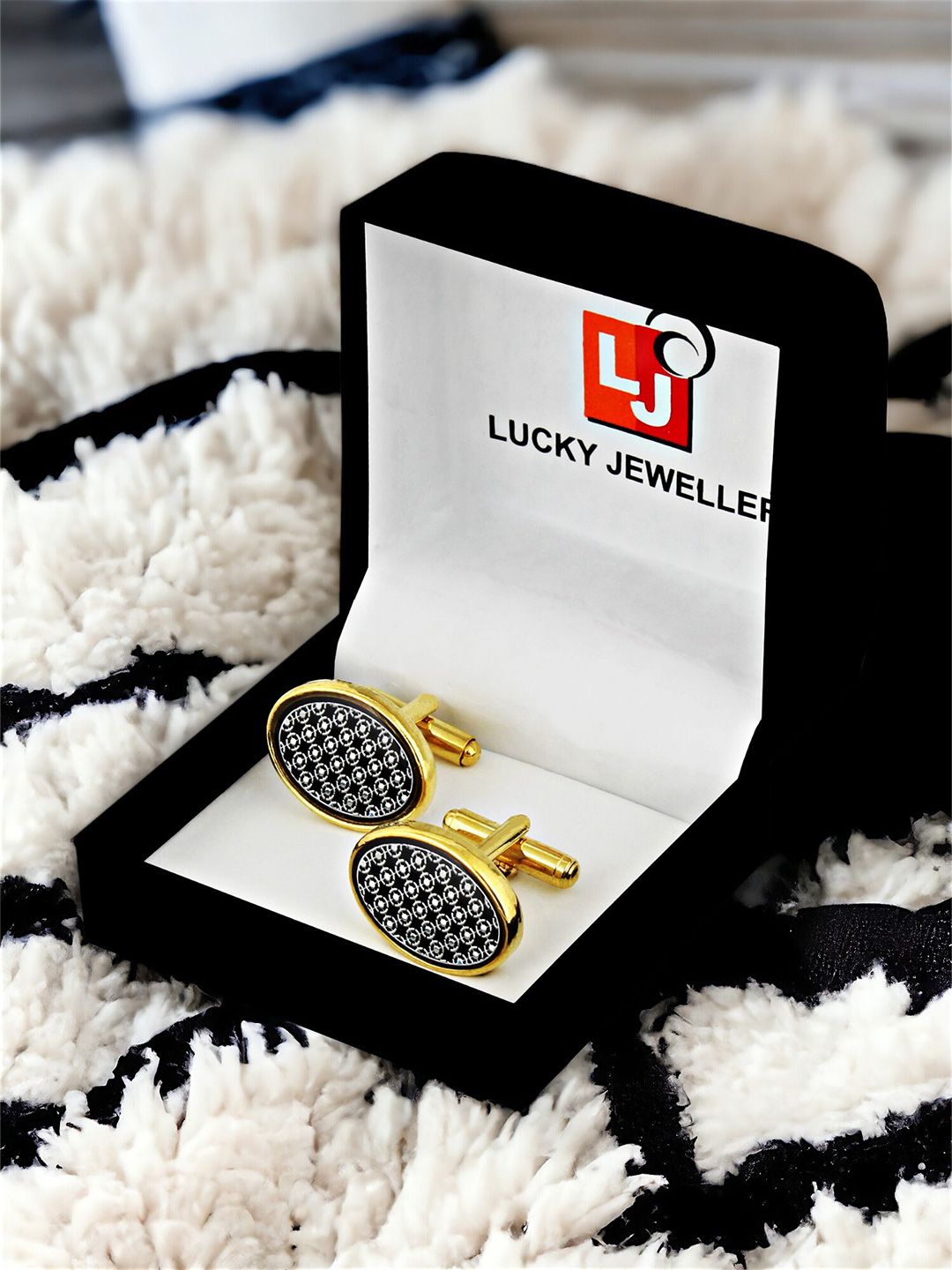 LUCKY JEWELLERY Gold Plated Formal Cuff Shirt Button, Blazer Cufflinks-picture-34