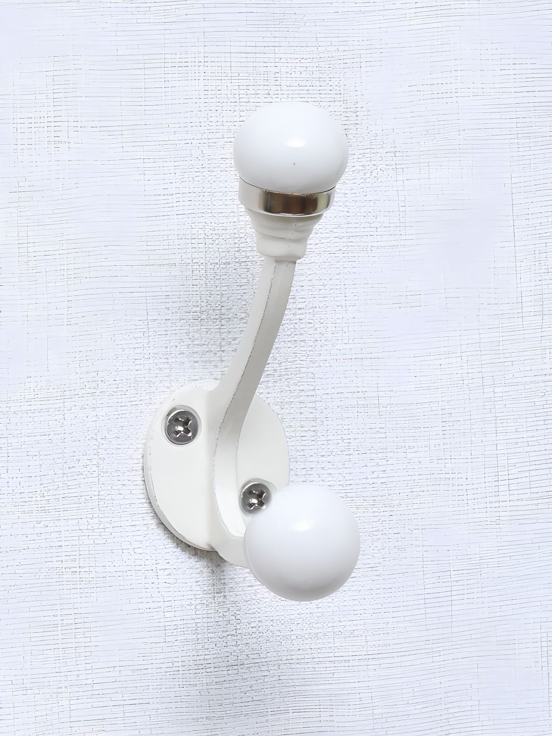 Indianshelf Cream & White Double Loop Wall Hook Key Holder-image-27