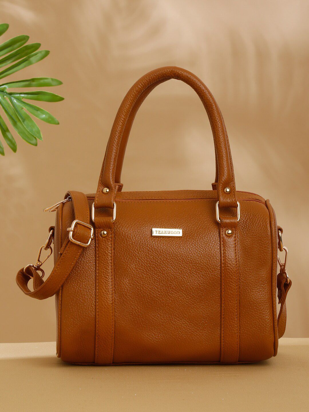 Teakwood Leathers Structured Leather Handheld Bag-picture-22