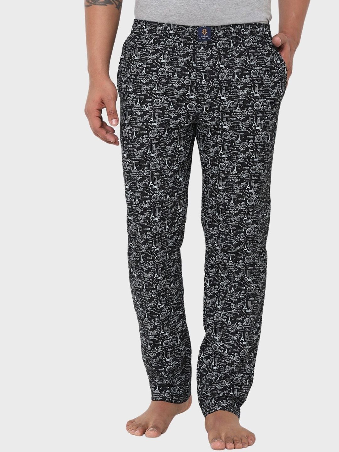 URBAN SCOTTISH Men Printed Pure Cotton Lounge Pants-picture-22