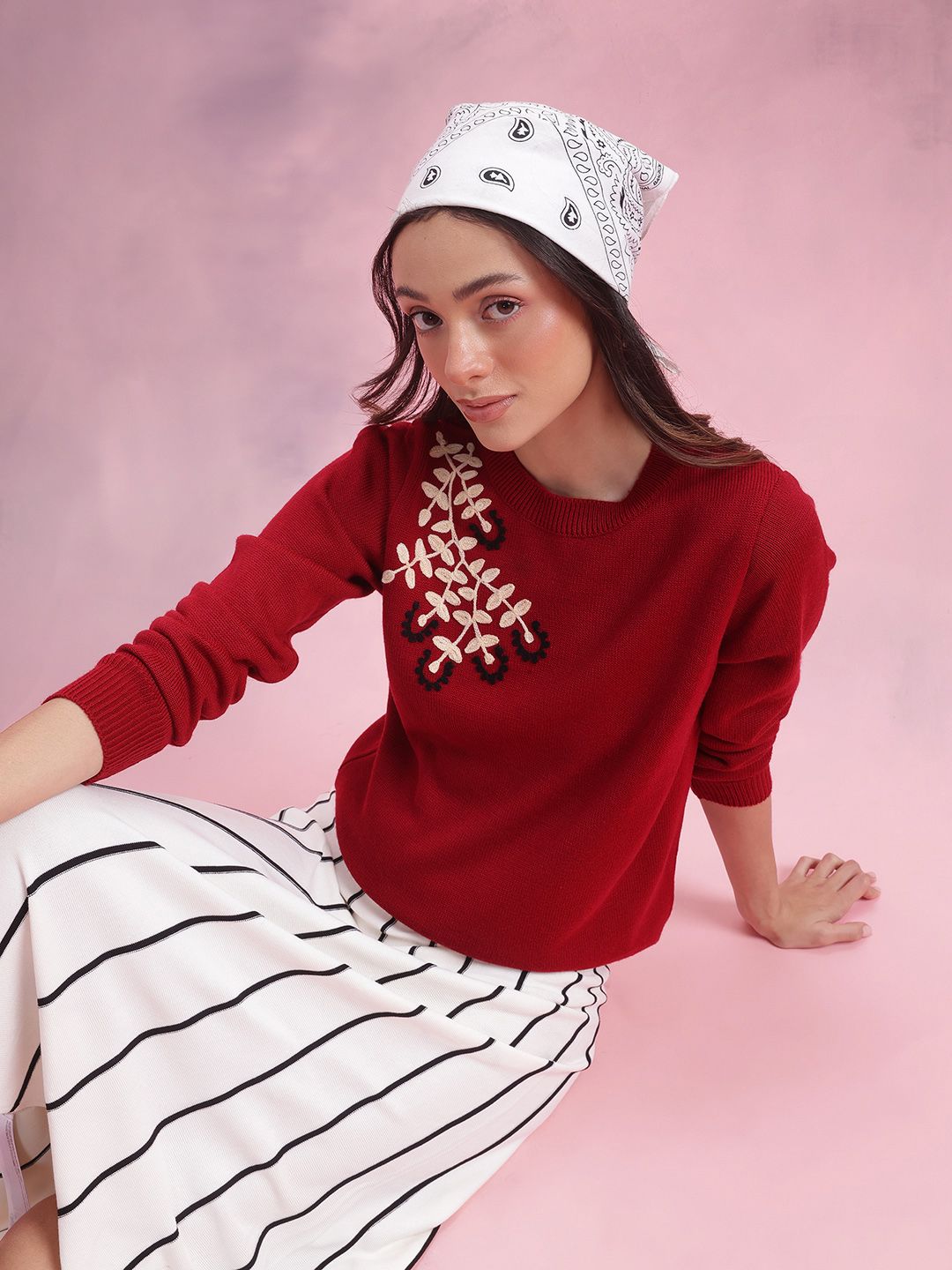 DressBerry Floral Embroidered Pullover-picture-27