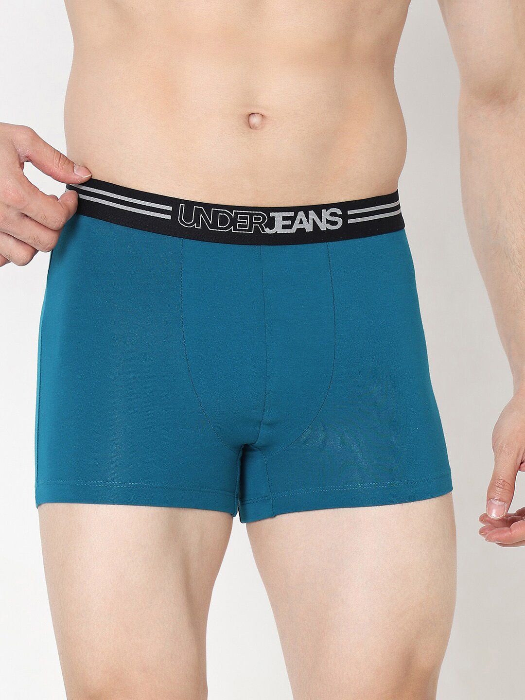 UnderJeans by Spykar Mid Rise Antimicrobial Trunks UJNPTS062TEALBLUE-image-36