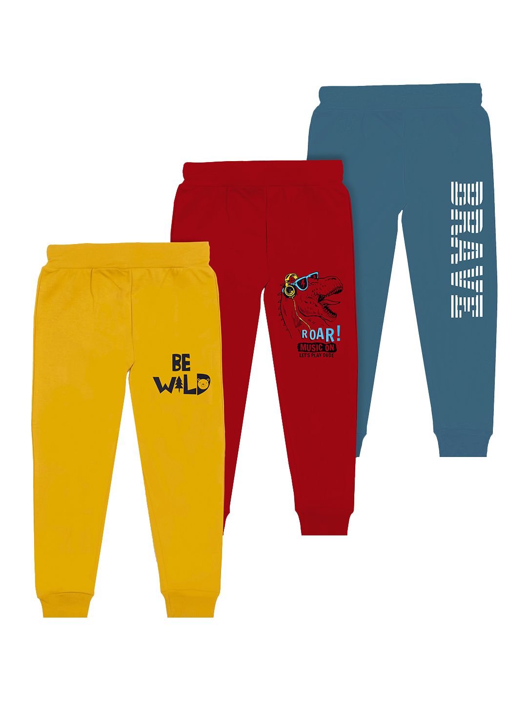 BAESD Boys Pack Of 3 Printed Joggers-image-1