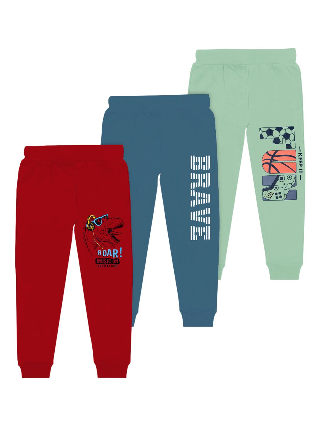 BAESD Boys Pack Of 3 Printed Joggers-image-45