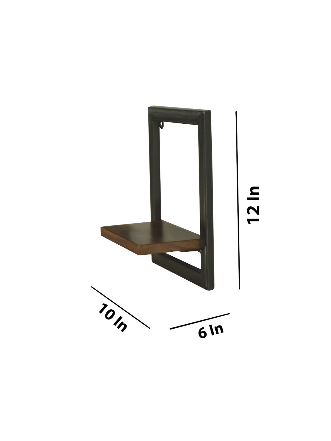 GLOBALLY INDIAN Black Wooden Wall Shelf-image-16