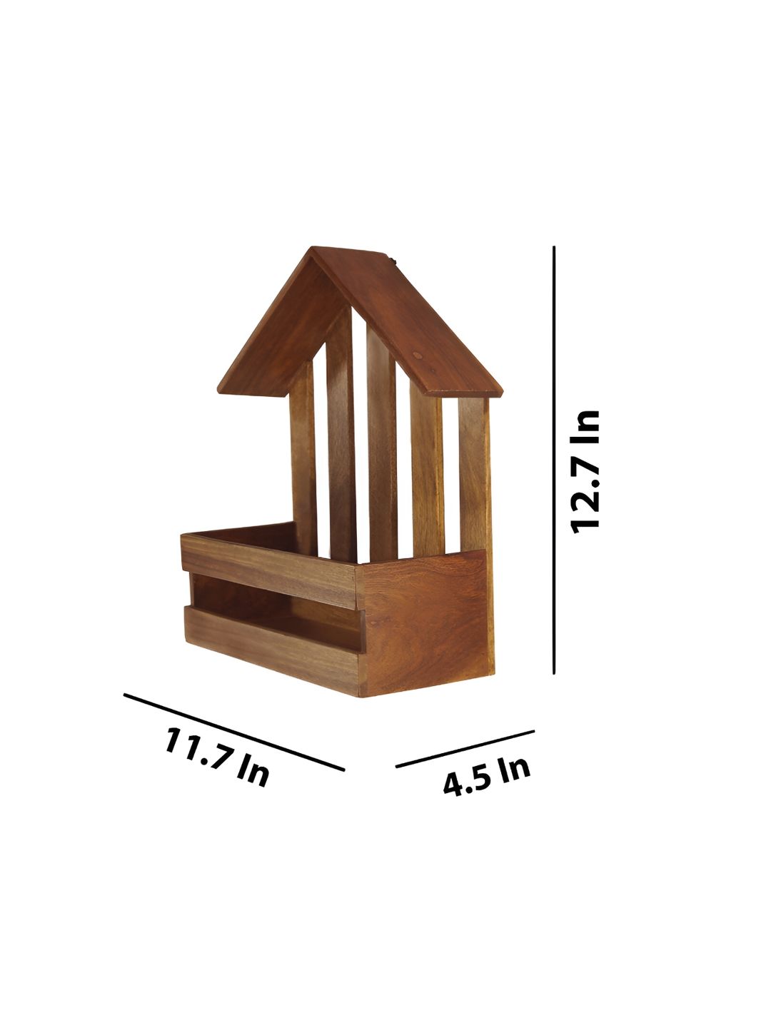 GLOBALLY INDIAN Brown Wooden Wall Shelf-picture-26