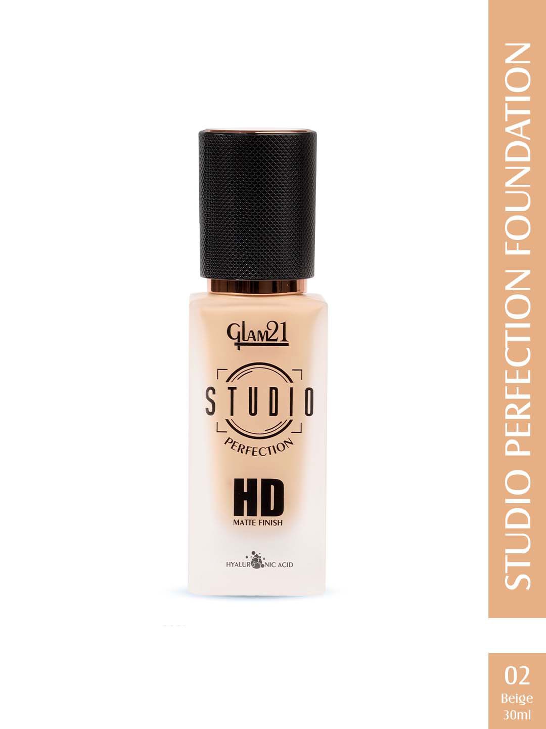 GLAM21 Studio Perfection HD Matte Foundation Smooth Matte Finish-30ml- Beige -02-image-37