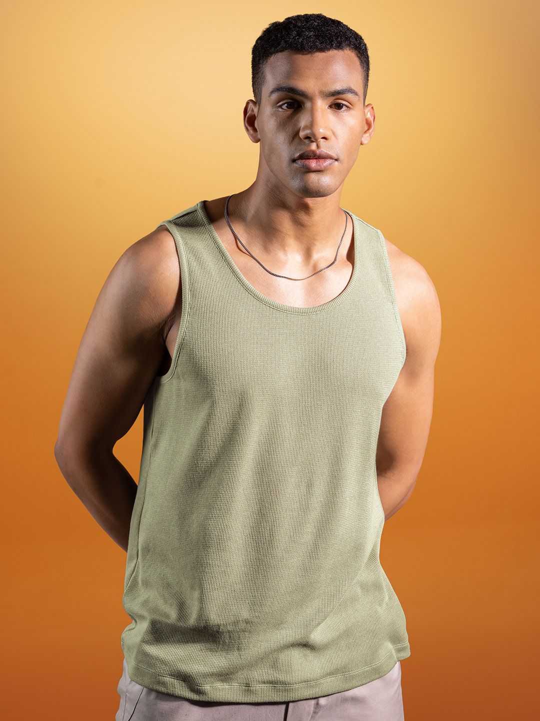 DAMENSCH Sleeveless Statement Waffle Lounge Tshirts-picture-29
