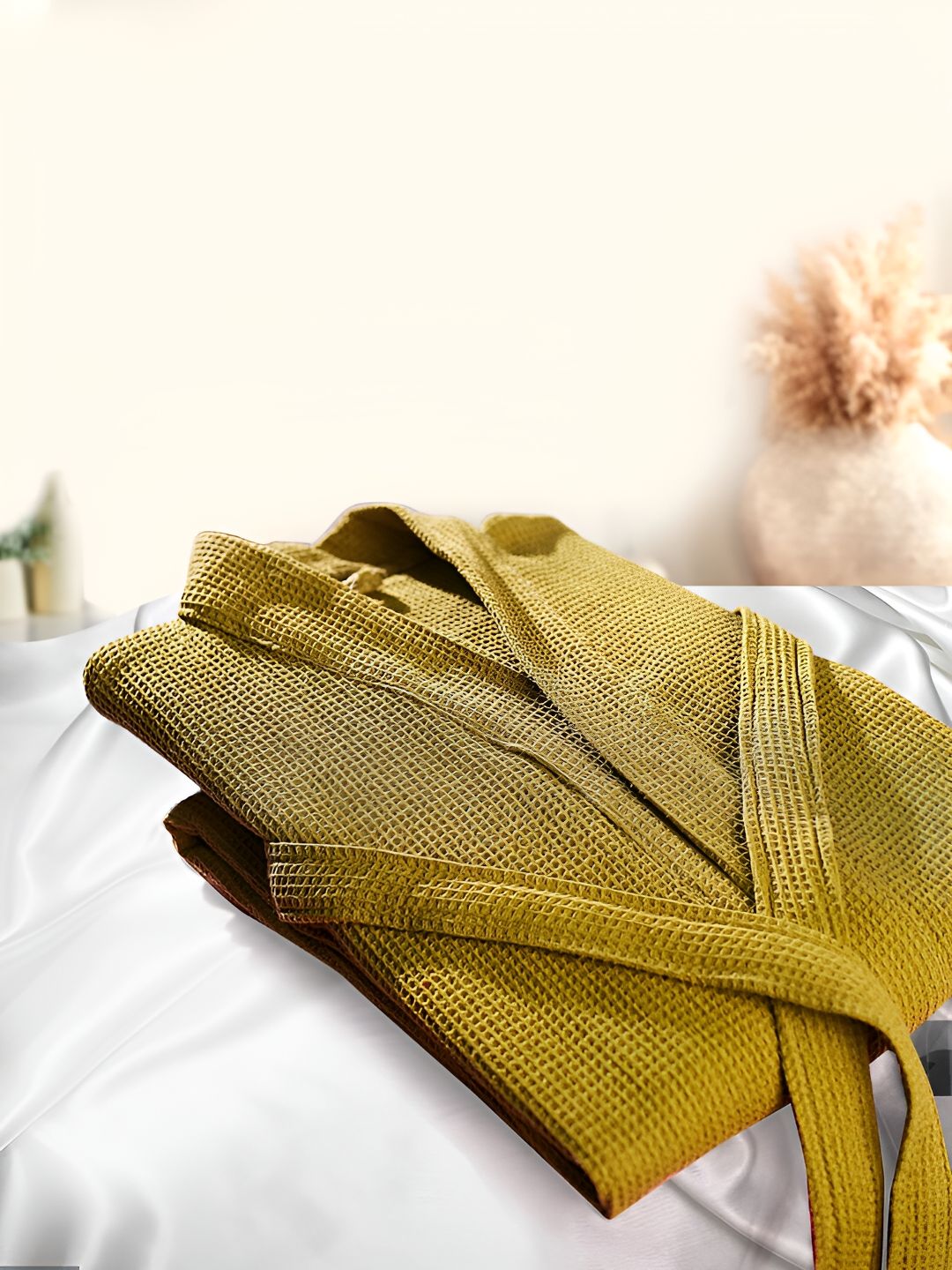 LacyLook Waffle Men Textured Pure Cotton Bath Robe-picture-32
