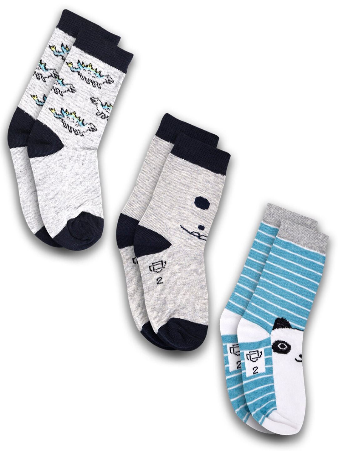 Dollar Socks Kids Pack Of 3 Assorted Calf-Length Socks-picture-10