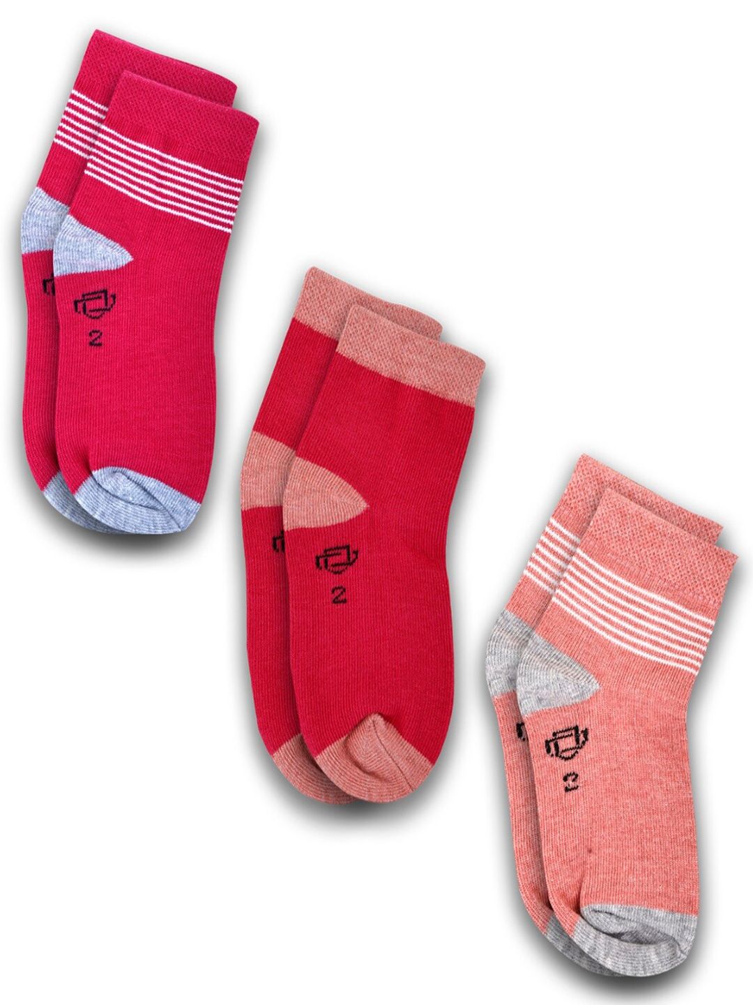 Dollar Socks Kids Pack Of 3 Assorted Cotton Ankle Length Socks-picture-19