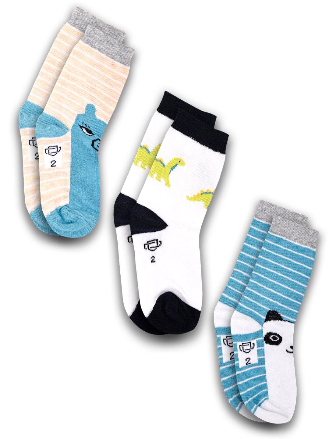 Dollar Socks Kids Pack Of 3 Assorted Cotton Ankle Length Socks-picture-29