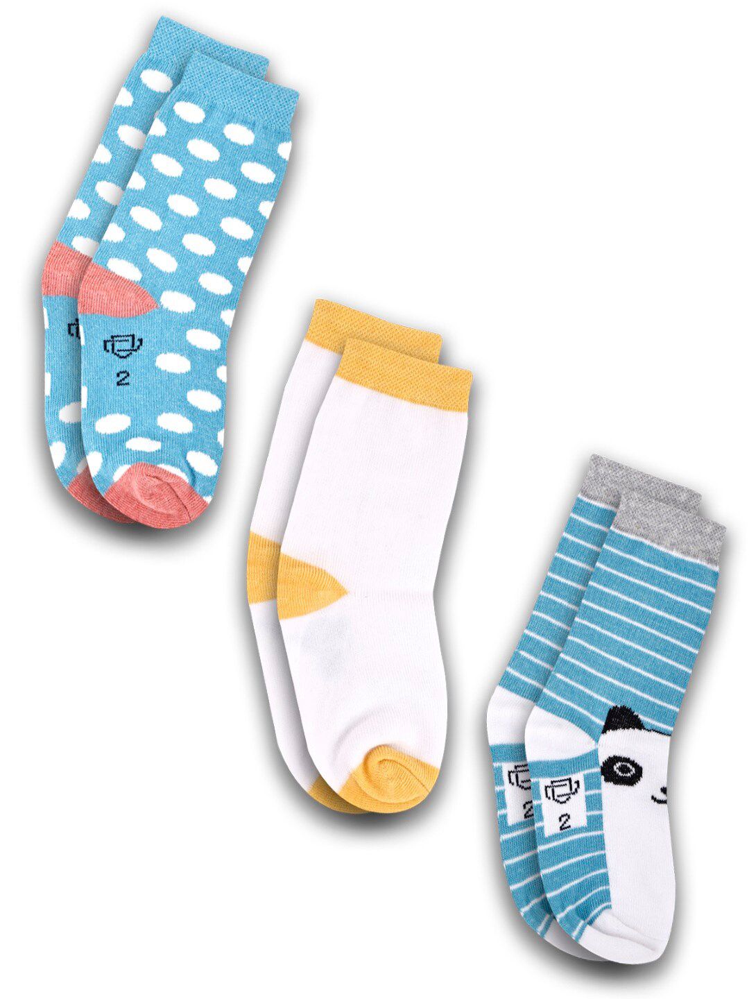 Dollar Socks Kids Pack Of 3 Assorted Cotton Ankle Length Socks-picture-46
