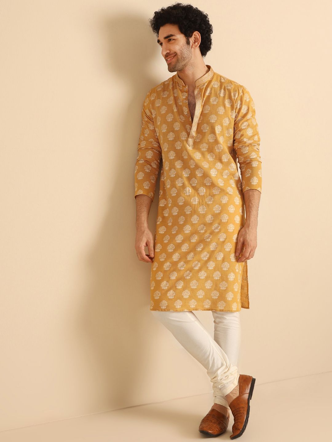 KISAH Ethnic Motifs Printed Regular Pure Cotton Kurta with Churidar-picture-28