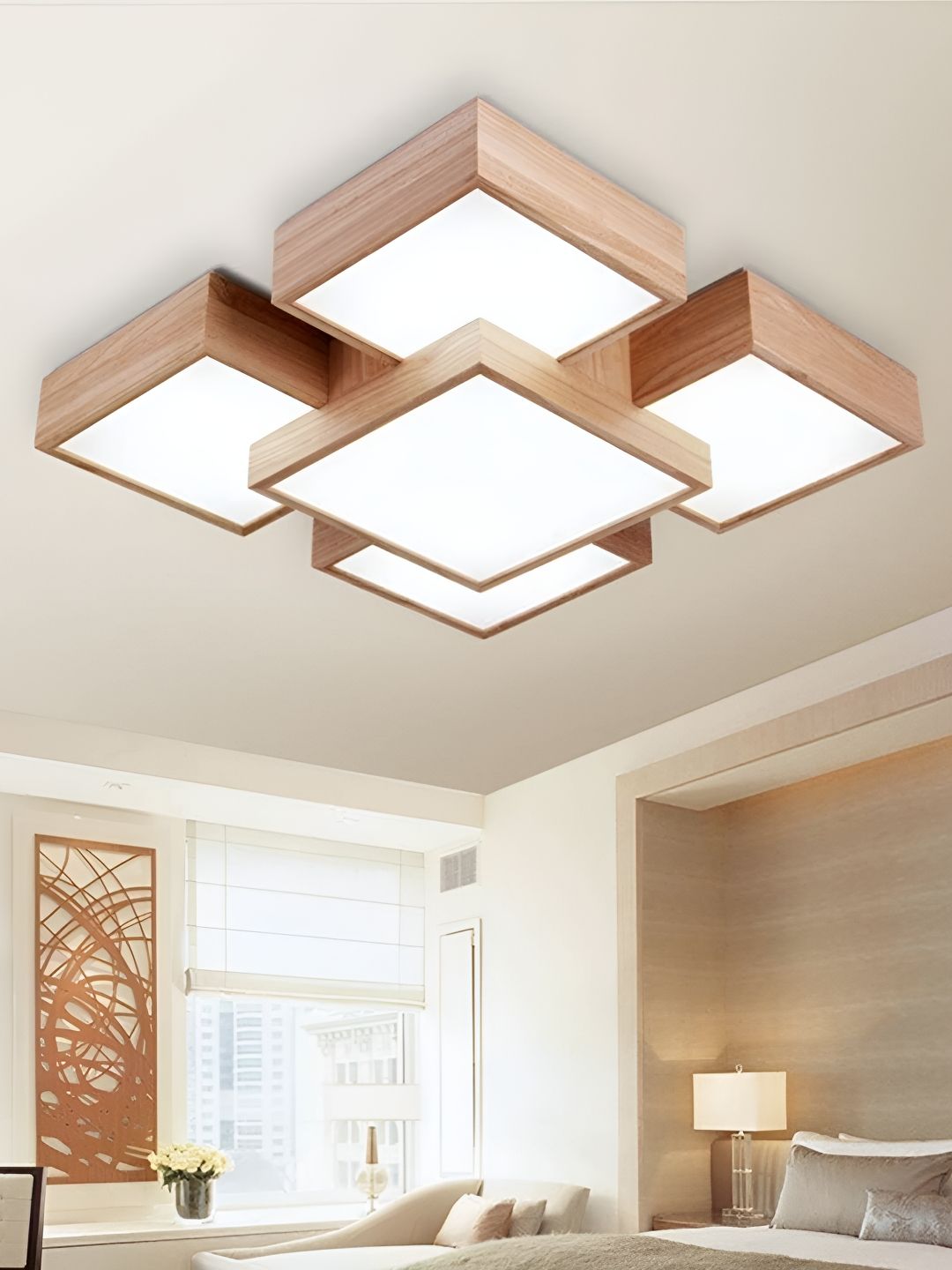 Artica Brown & White Ceiling Lamp