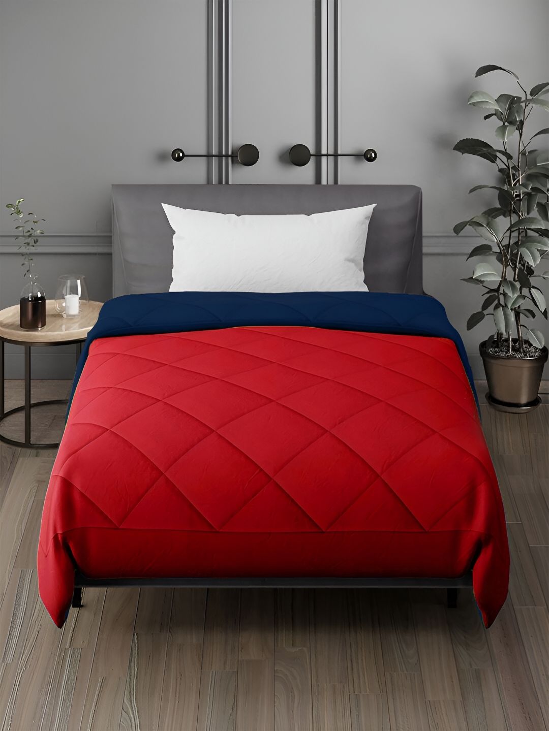 Aura Red & Blue AC Room 150 GSM Single Bed Quilt-image-26