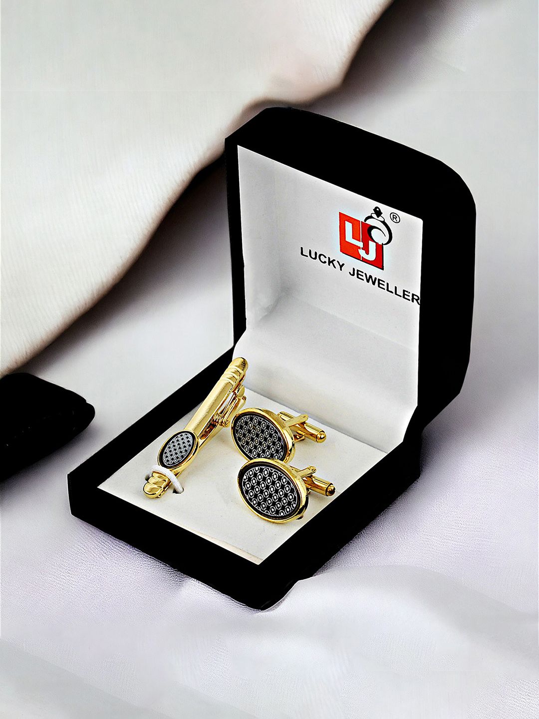 LUCKY JEWELLERY 2-Pcs Gold-Plated Accessory Gift Set-picture-19