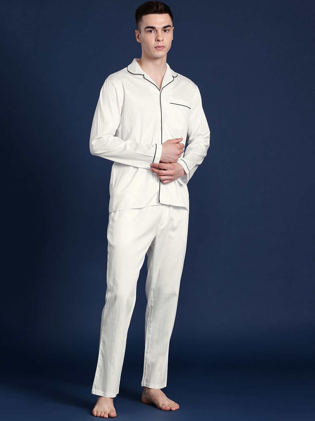 Hancock Men Solid Night suit-picture-57