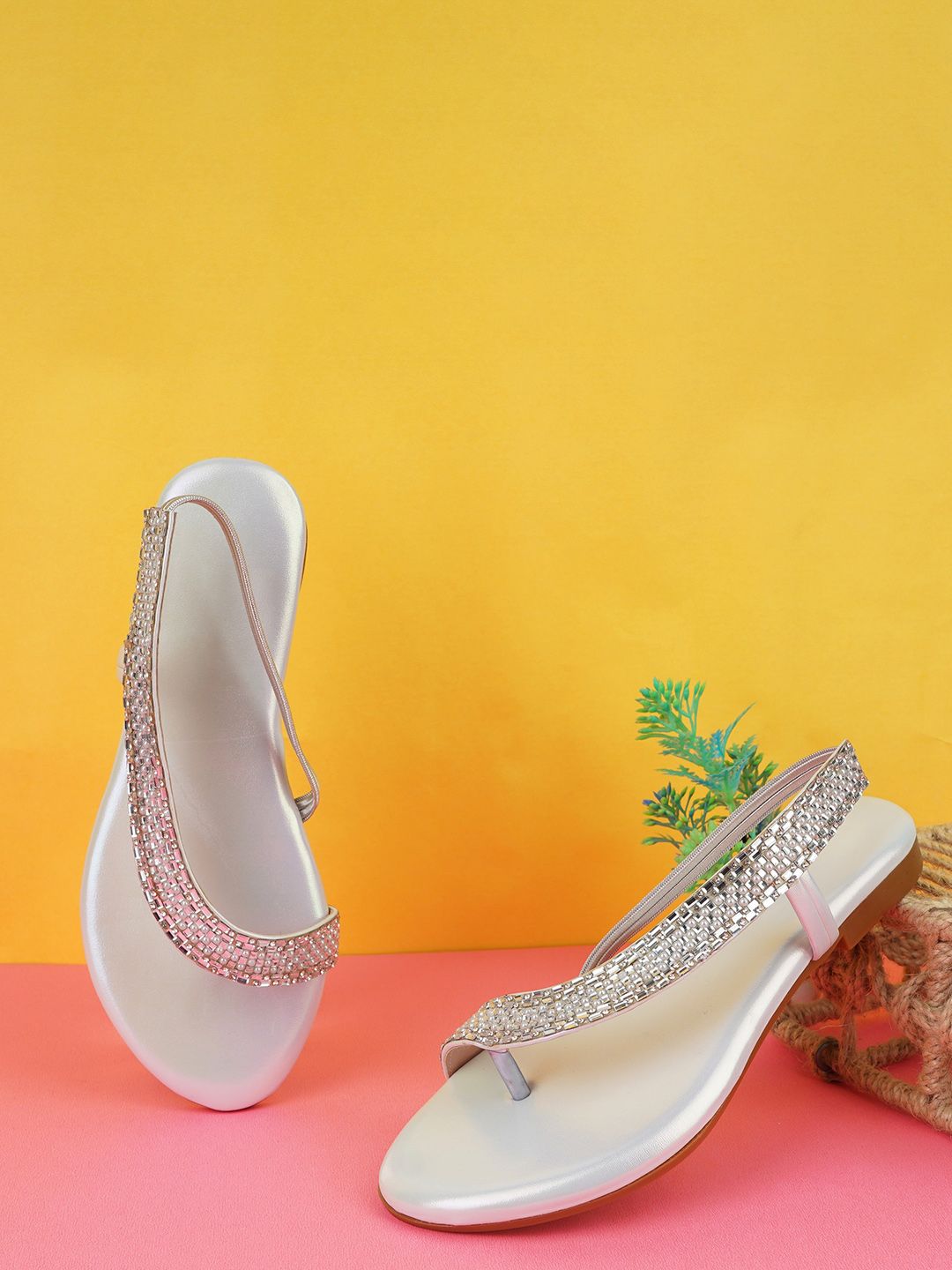 BAESD Embellished Open Toe Flats-picture-24