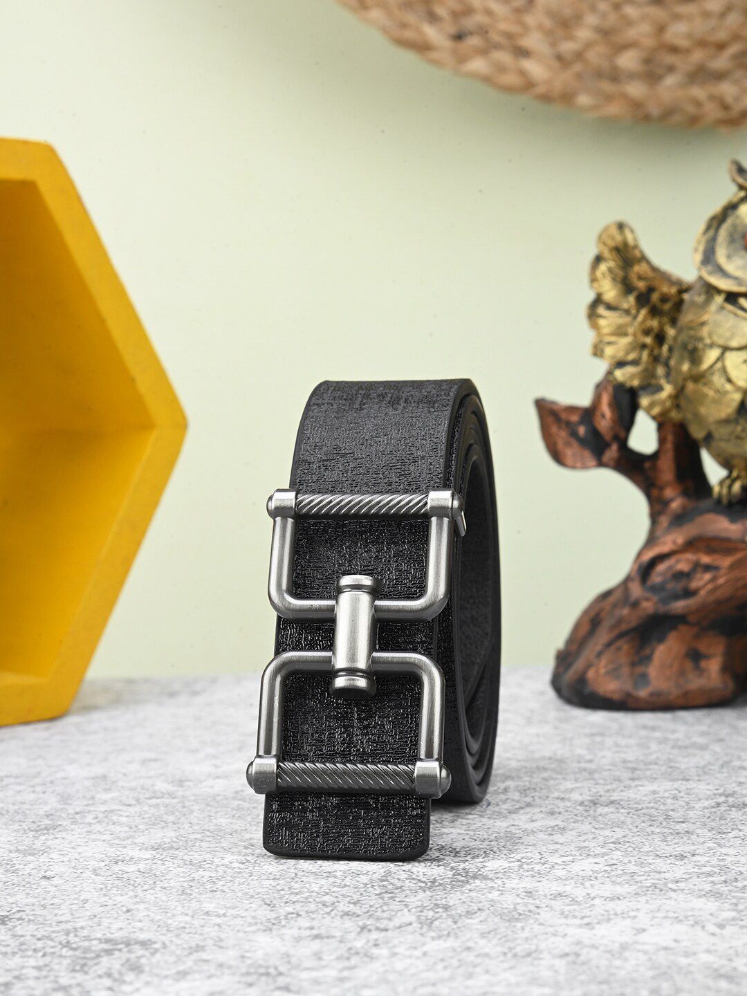 BuckleUp Men Textured Casual Belt-picture-30