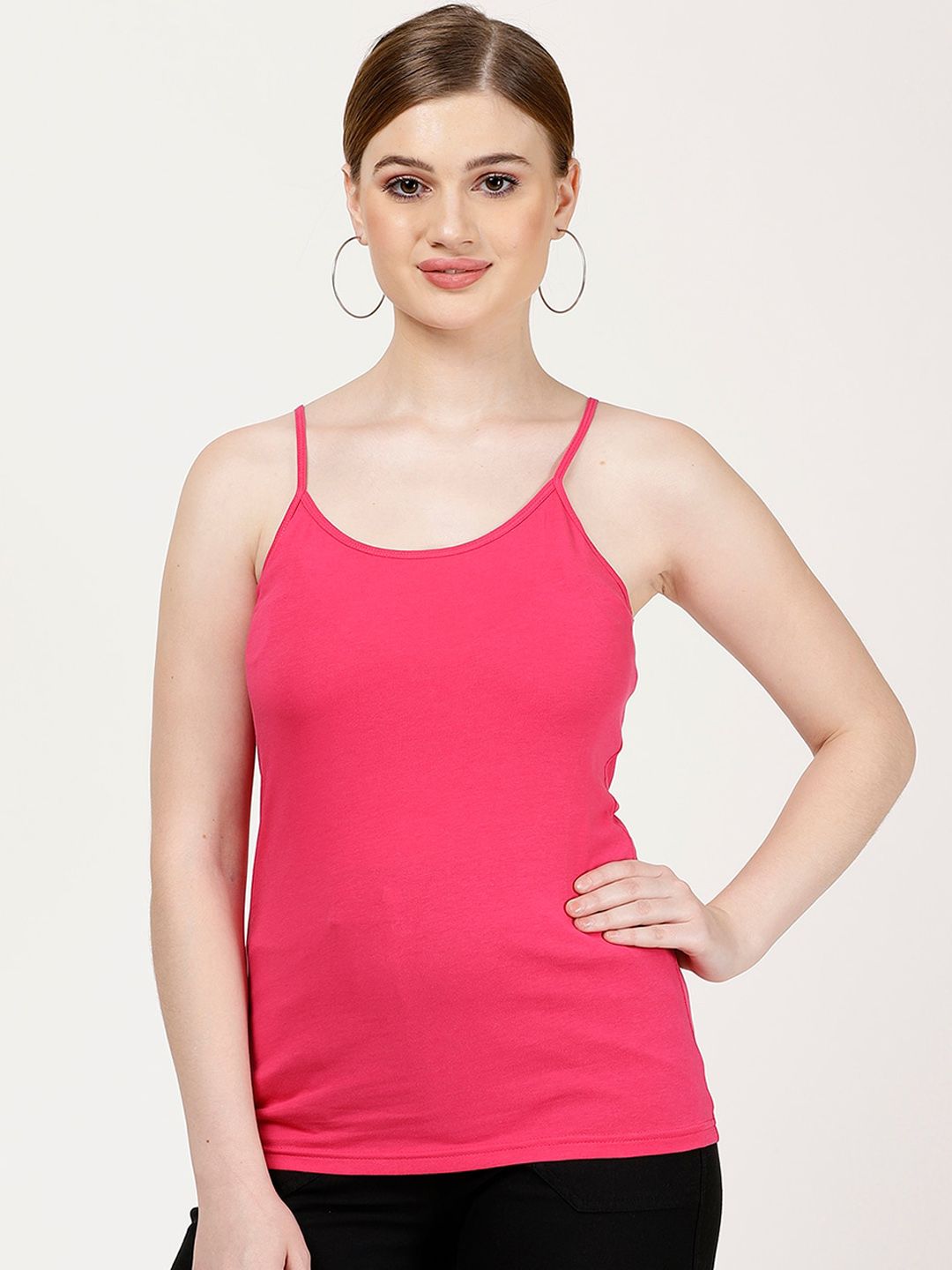FFU Non-Padded Ribbed Spaghetti Camisoles-picture-13