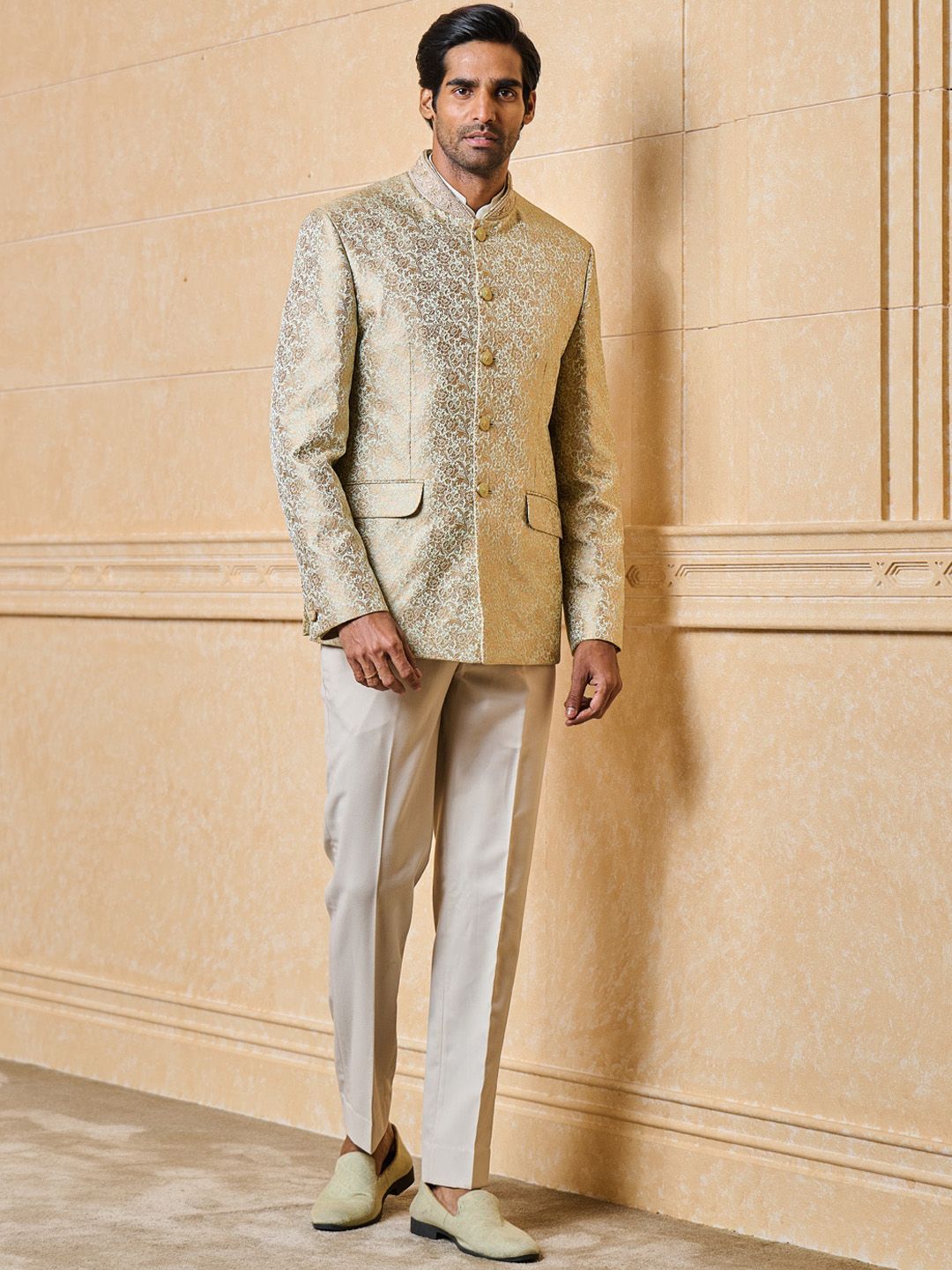 Tasva Self-Design Bandhgala Blazer-picture-57