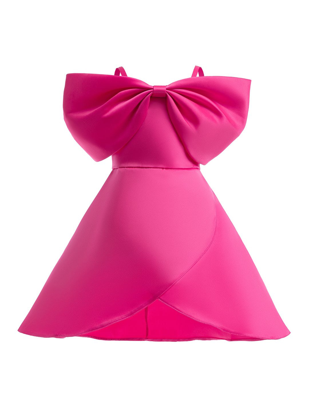 StyleCast x Revolte Fuchsia Pink Flared Sleeve A-Line Dress-picture-40