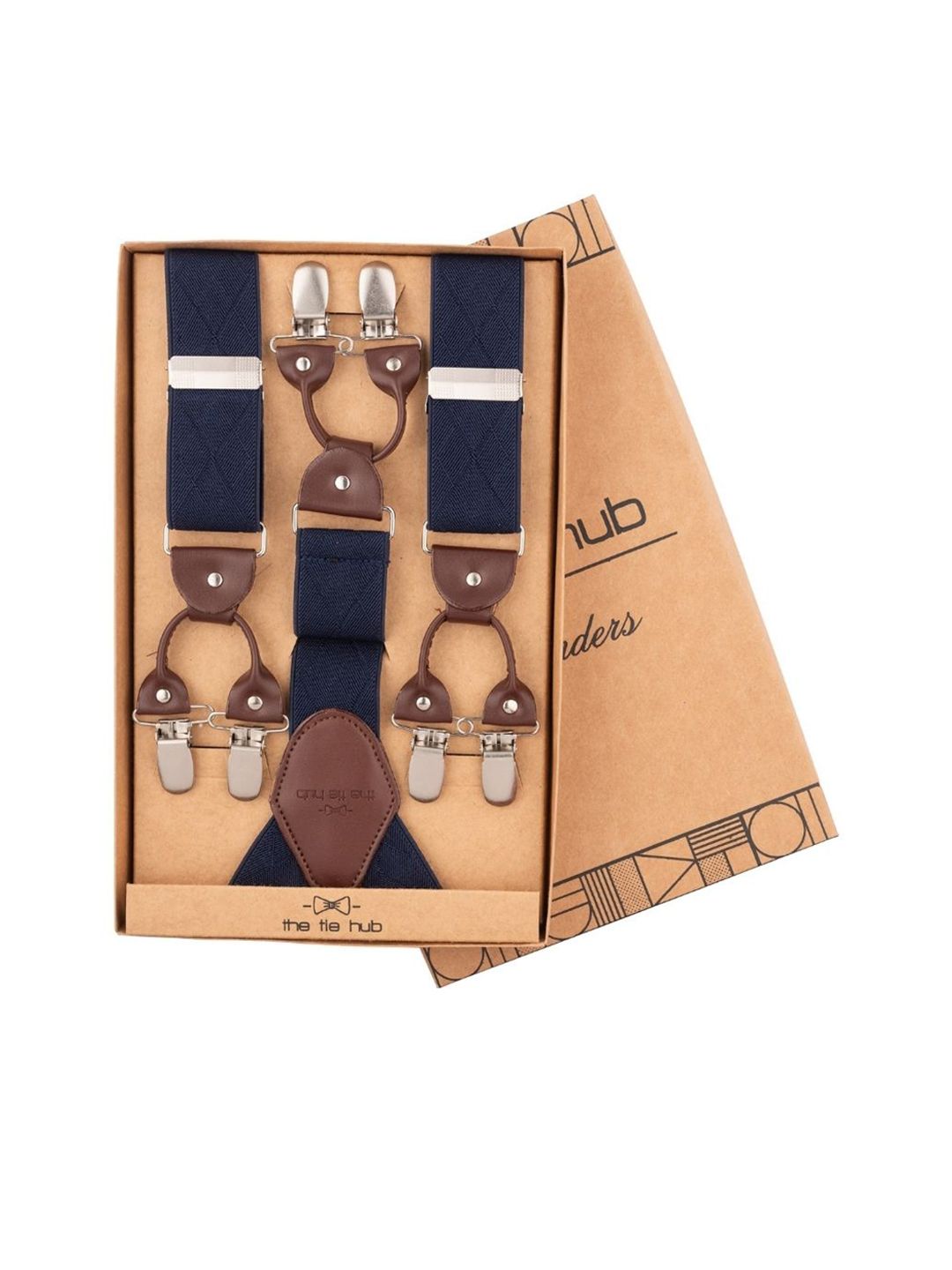 The Tie Hub Textured Y Back Clip On Suspender-picture-18