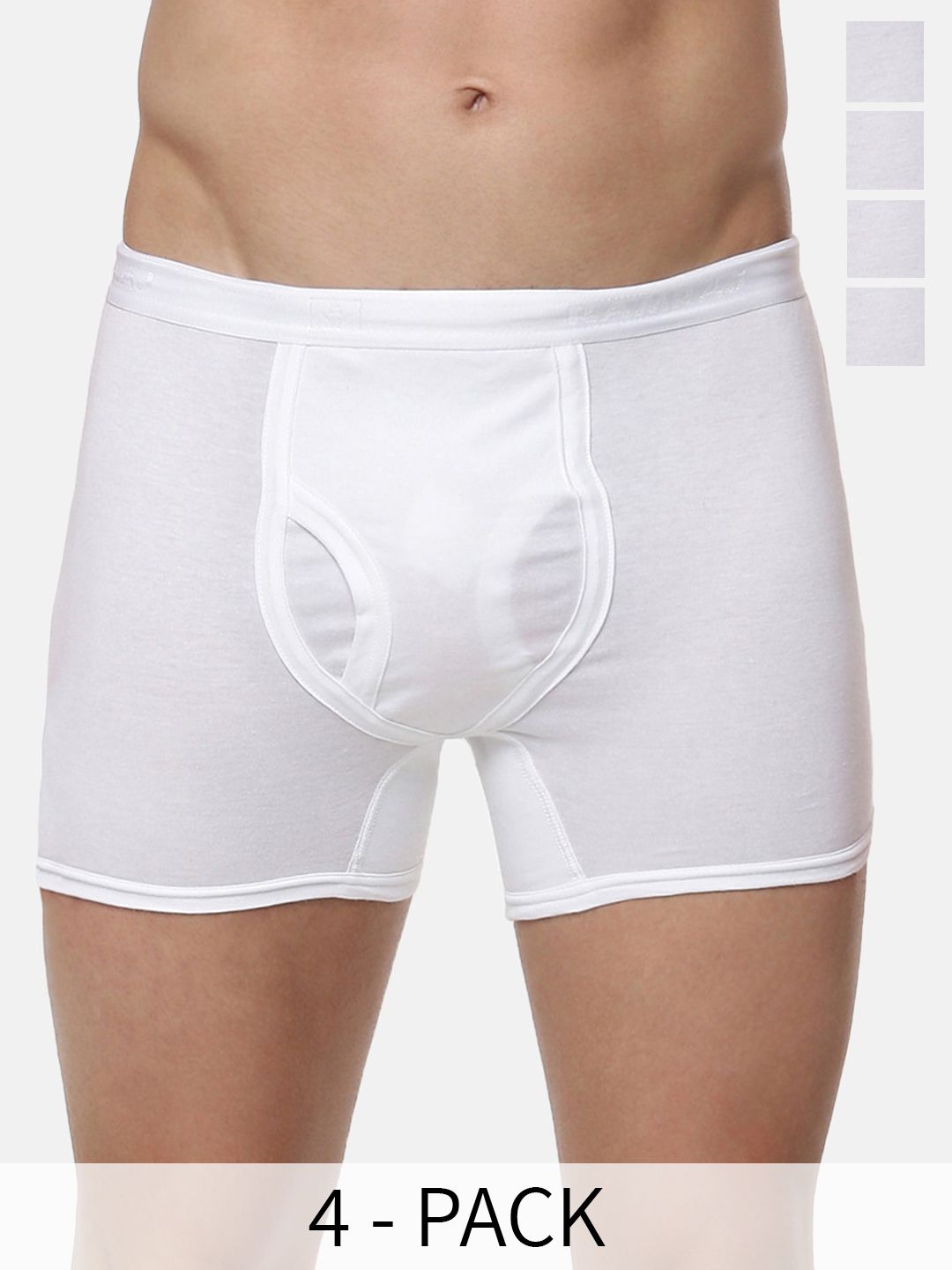 Ramraj Pack Of 4 Soft & Breathable Trunks TARGETWOPWHT4P-picture-10