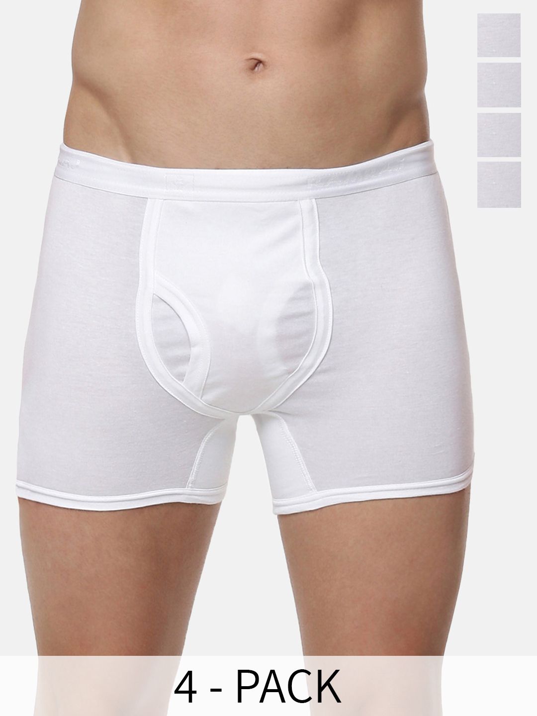 Ramraj Pack Of 4 Soft & Breathable Pocketless Trunks- TARGETWOPWHT4P-picture-15