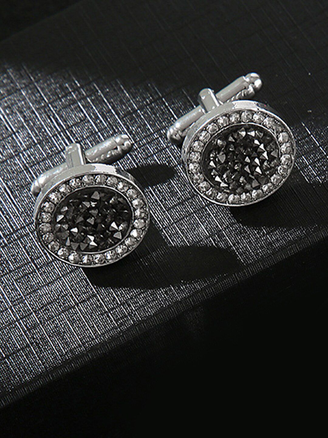 Peora Silver-Plated Embellished Cufflink-picture-24