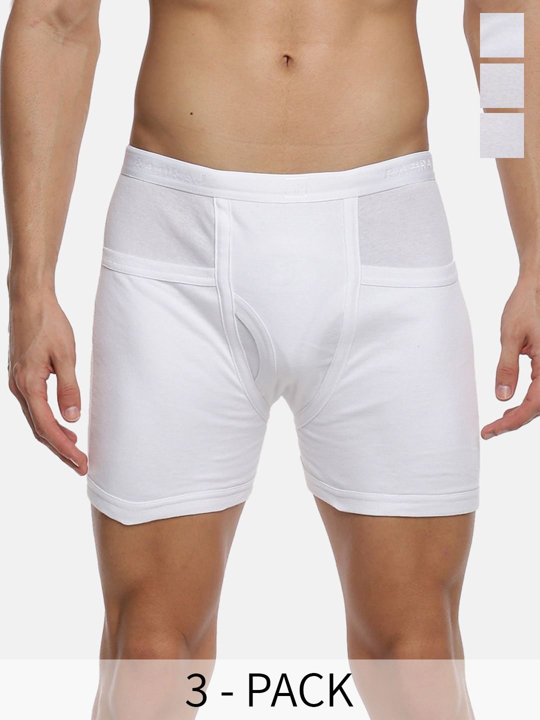 Ramraj Pack Of 3 Assorted White Pocket Trunks ARROWWPCTOET3P-picture-18