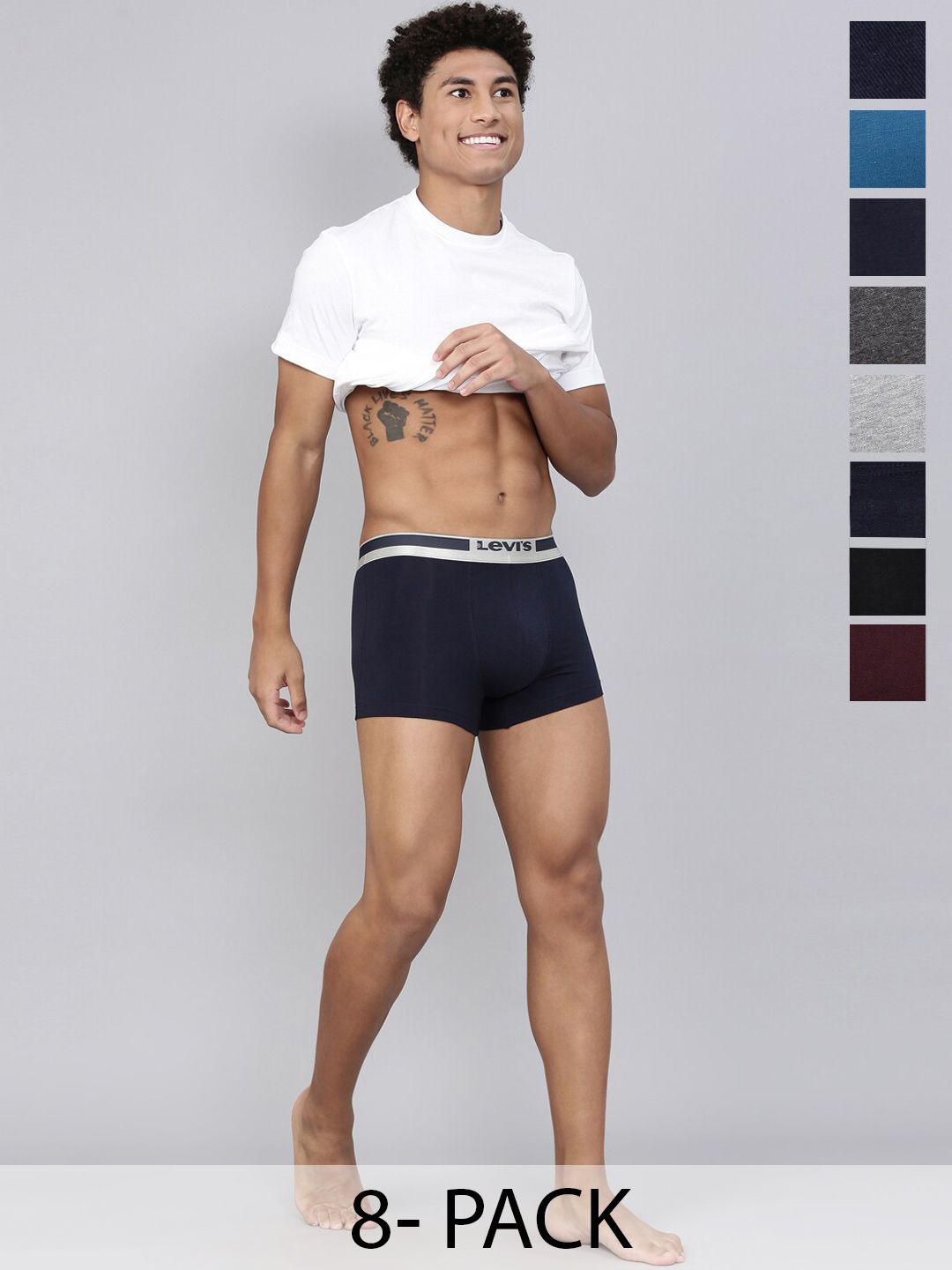 Levis Pack Of 8 Assorted Cotton Trunks-picture-25