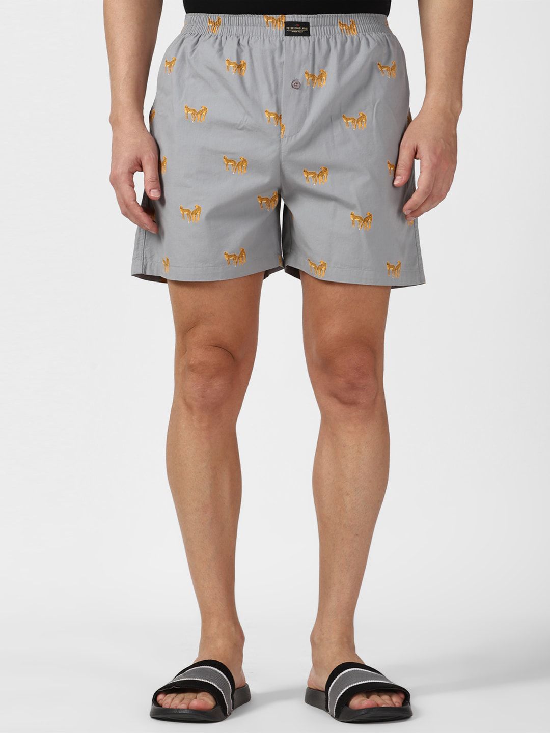 Peter England Men Printed Pure Cotton Boxer-image-20
