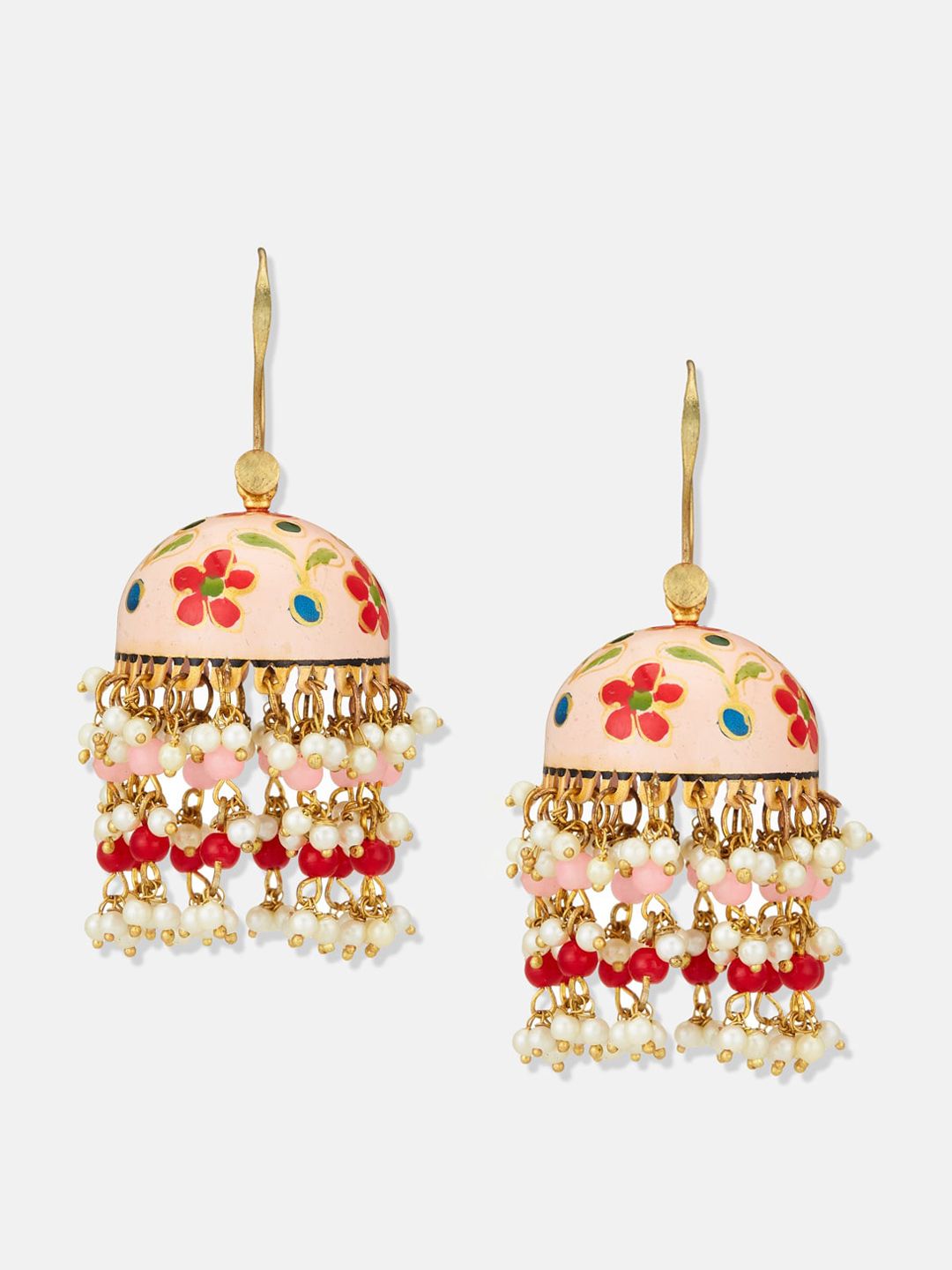 ATIBELLE Gold-Plated Meenakari Beaded Jewellery Set