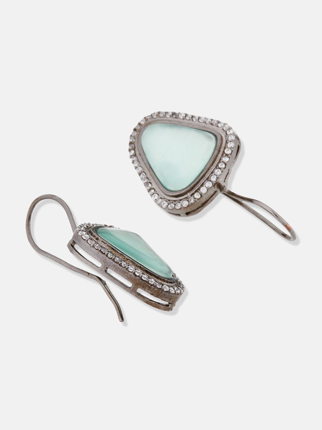 ATIBELLE Set Of 2 German Silver Silver-Plated Contemporary Drop Earrings