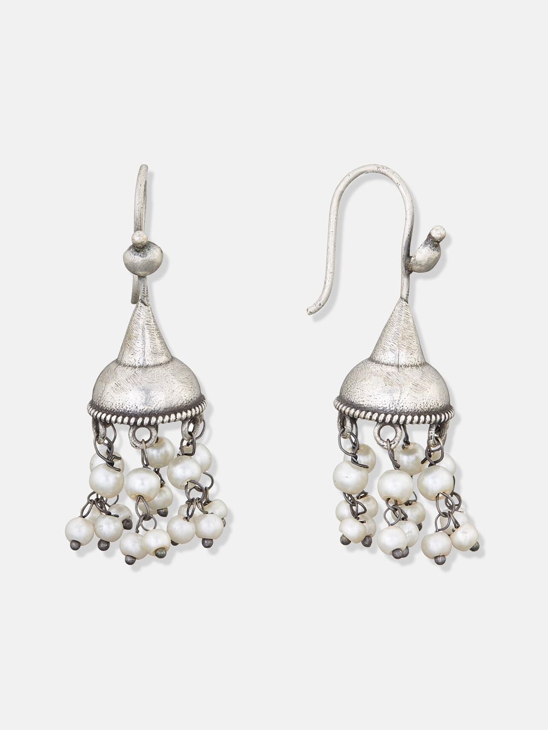 ATIBELLE Set Of 2 German Silver Silver-Plated Contemporary Drop Earrings