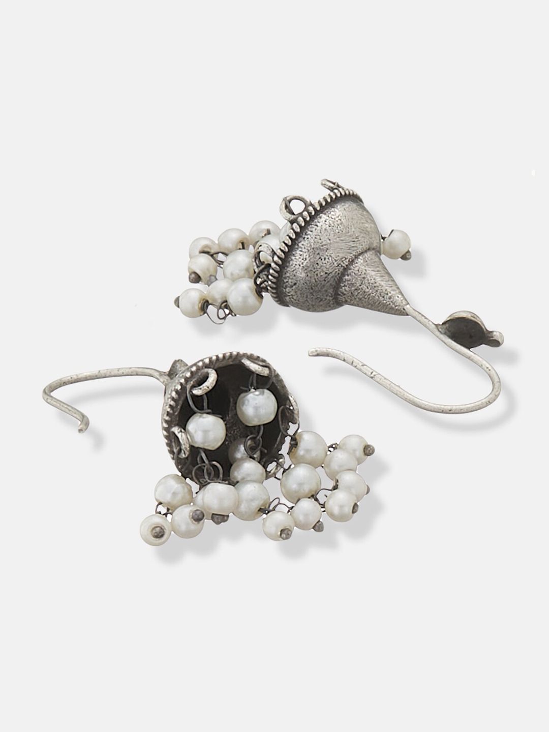 ATIBELLE Set Of 2 German Silver Silver-Plated Contemporary Drop Earrings