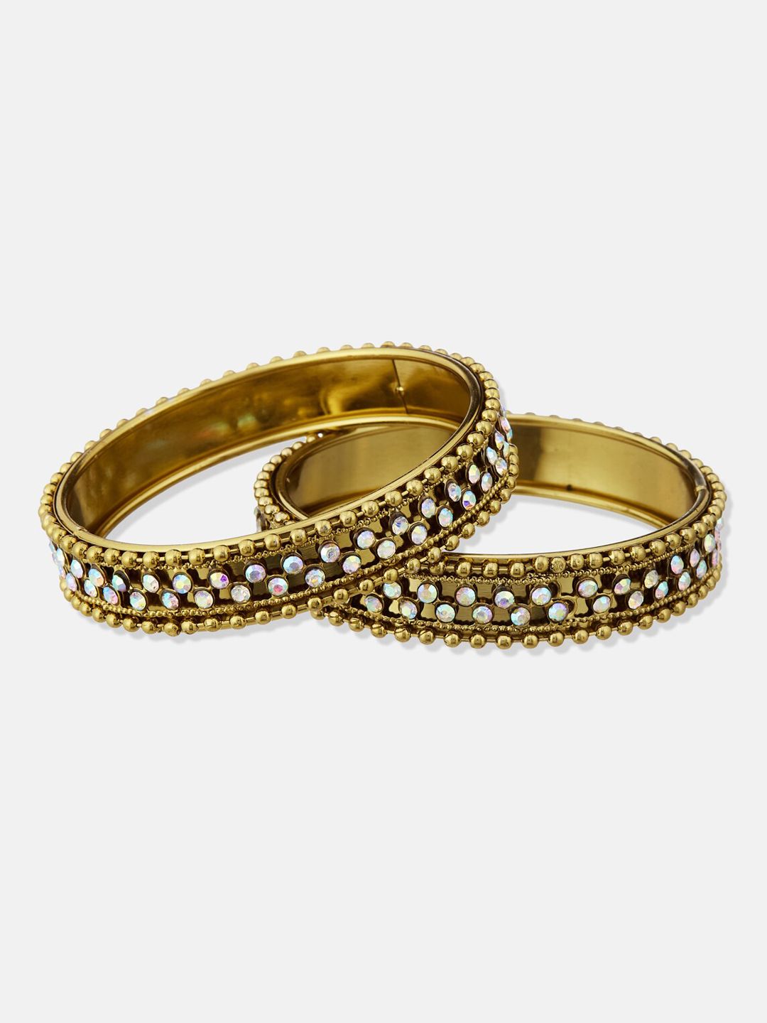 ATIBELLE Gold-Plated Stone-Studded Meenakari Jewellery Set