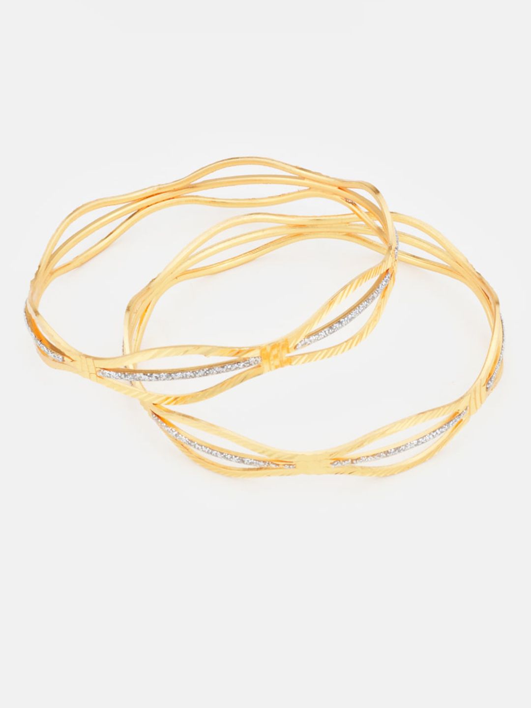 Atibelle Set Of 9 Gold Plated Stone-Beaded Mangalsutra