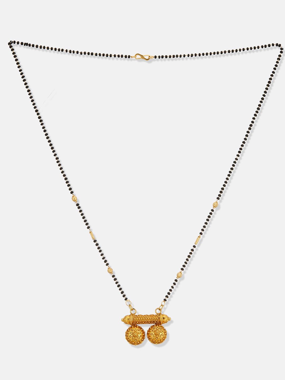 Atibelle Set Of 9 Gold Plated Stone-Beaded Mangalsutra